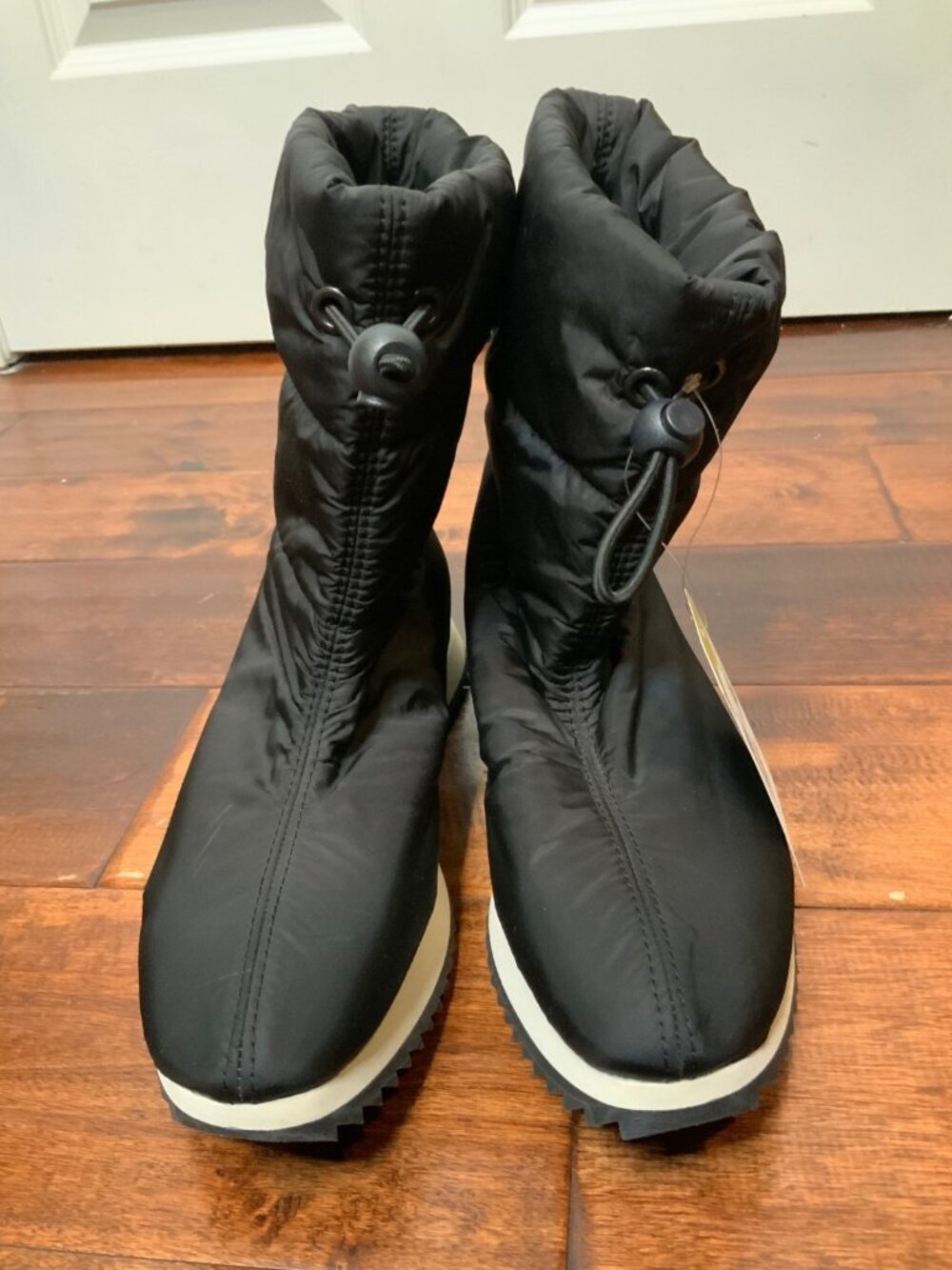 Pedro Garcia Black Puffer Mid-Calf Snow Boots, Size 9 | 39